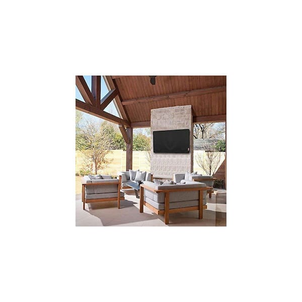 55 in.-58 in. Black Outdoor TV Cover Weatherproof, Cover Size 52 in. L x 31 in. H, Waterproof for Outside Flat Screen TV