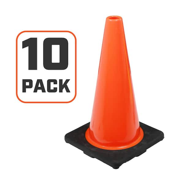 PRIVATE BRAND UNBRANDED 18 in. Orange PVC Injection Molded Safety