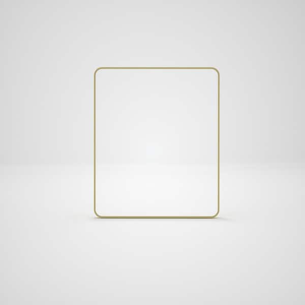 Boosicavelly 30 in. W x 36 in. H Rectangular Framed Wall Bathroom Vanity Mirror in Brushed Gold