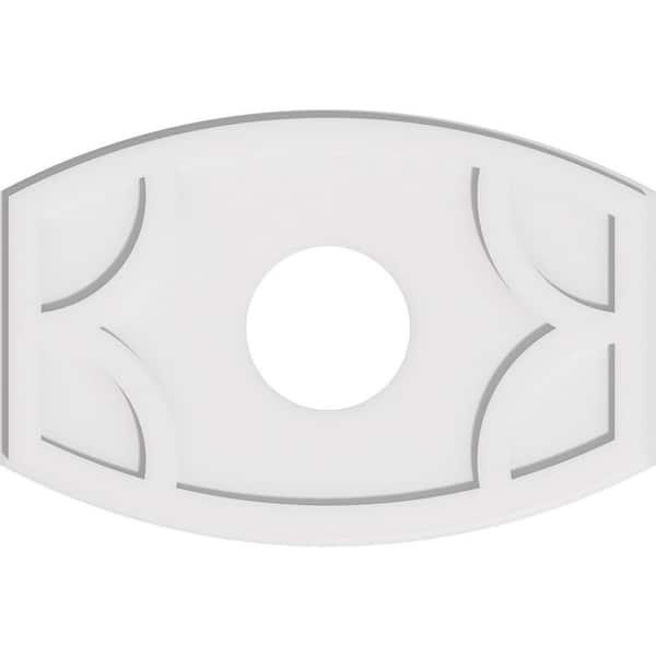 Ekena Millwork 28 in. W x 18-5/8 in. H x 7 in. ID x 1 in. P Kailey Architectural Grade PVC Contemporary Ceiling Medallion