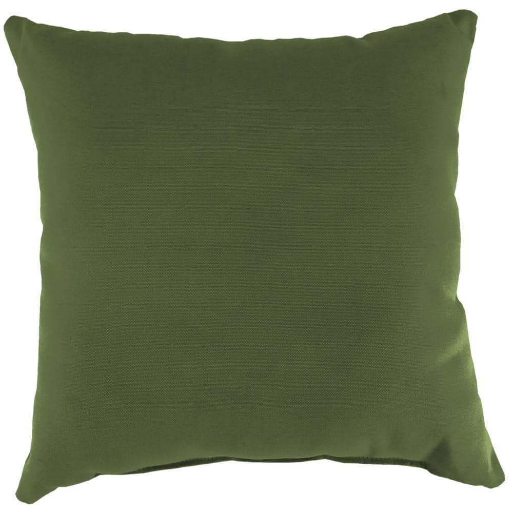 Veranda Hunter Green 18" Square Outdoor Throw Pillow Set