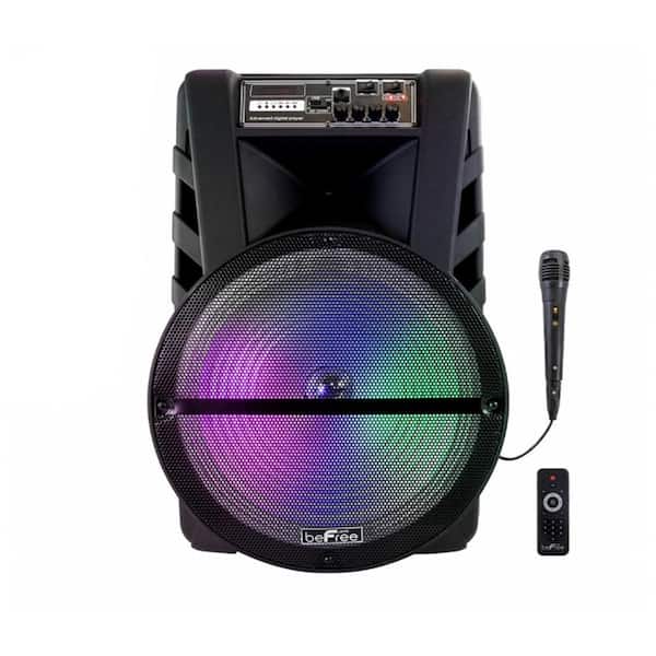 BEFREE SOUND 15 in. Bluetooth Portable Party Speaker with LED Lights