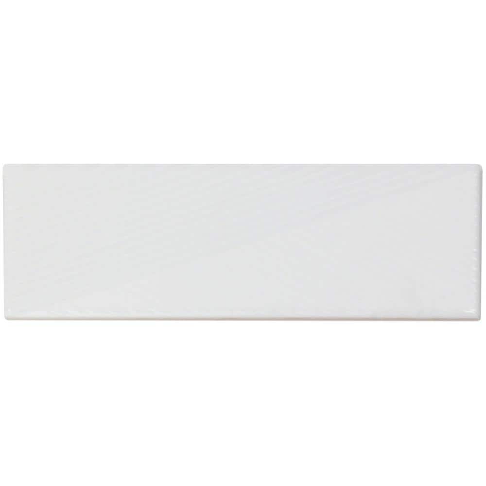 Archer White 2" x 8" Polished Ceramic Subway Wall Tile