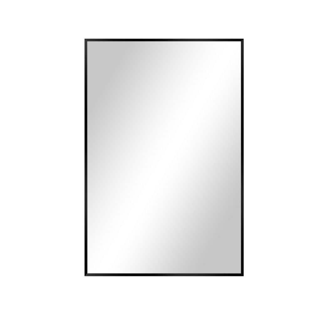 2-Piece Black 26 in. W x 38 in. H Modern Rectangle Metal Framed Mirror, Wall-Mounted for Sink and Vanity price history on PriceWatchPro