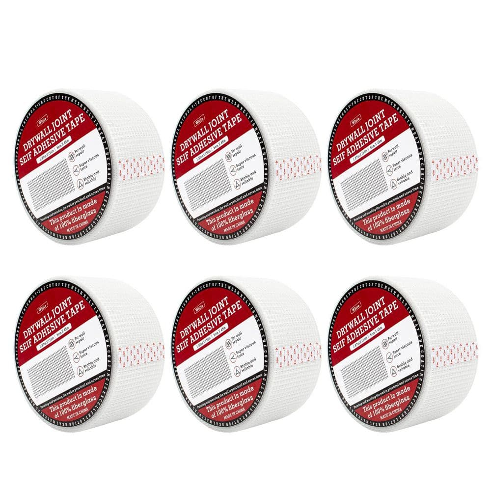 6 Piece 1.97 in. x 150 ft. Drywall Joint Tape, Fiberglass Mesh Tape for Drywall Repair, Self-Adhesive Drywall Mesh Patch price history on PriceWatchPro