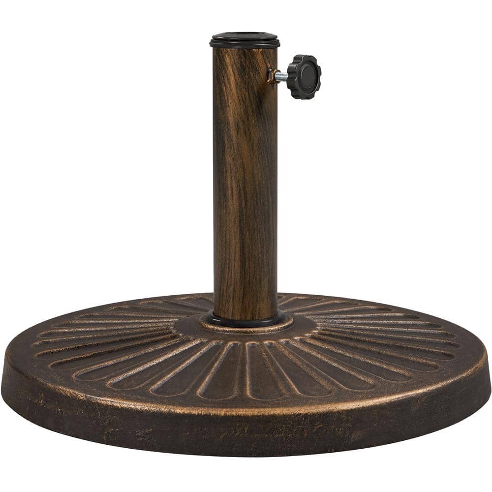Bronze Heavy Duty Round Metal Patio Umbrella Base