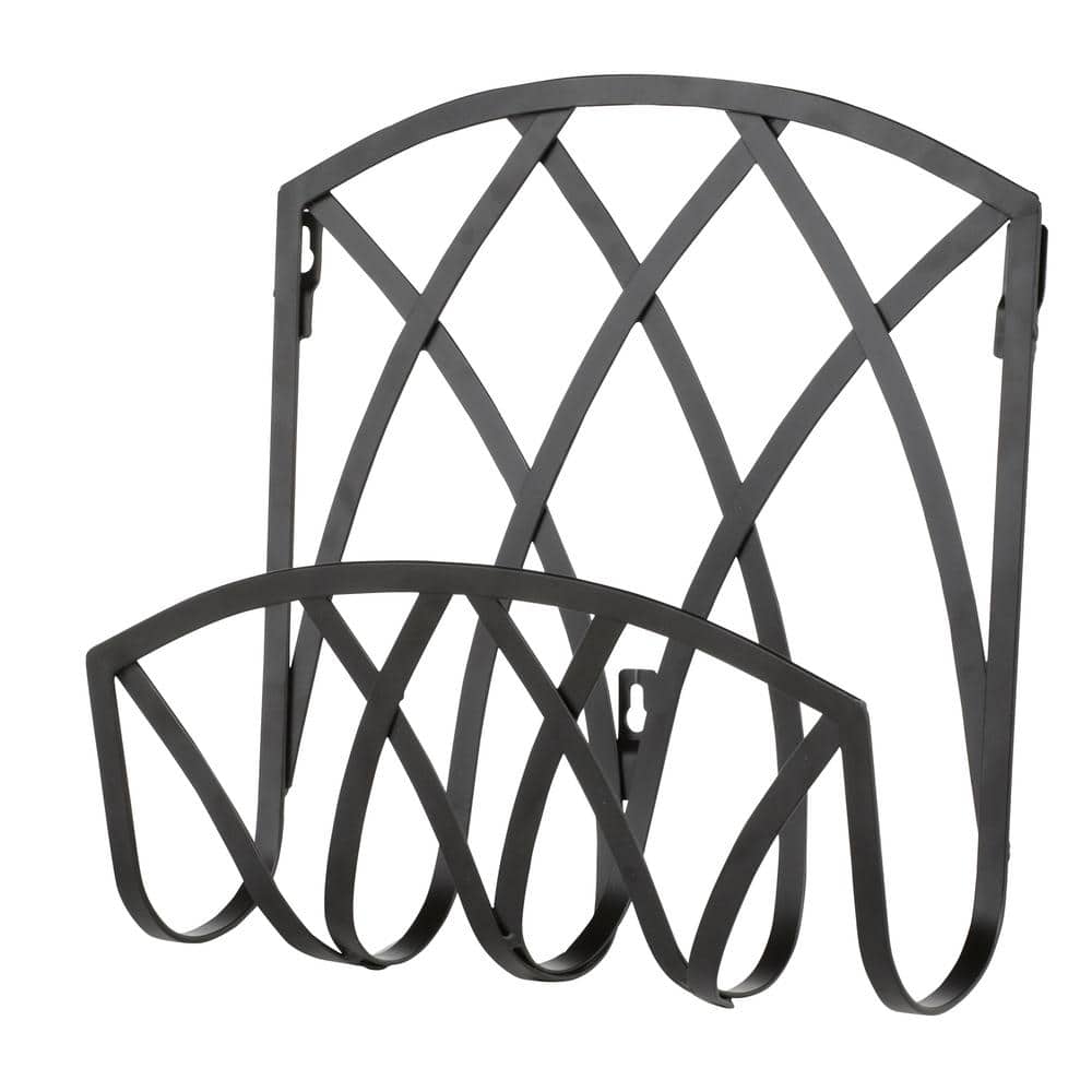 Black Powder-Coated Metal Decorative Hose Hanger