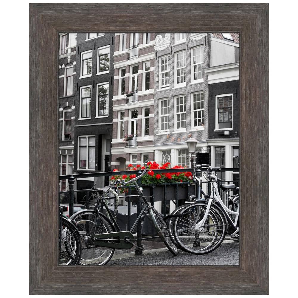 Chocolate Brown Hardwood Narrow Wall Picture Frame