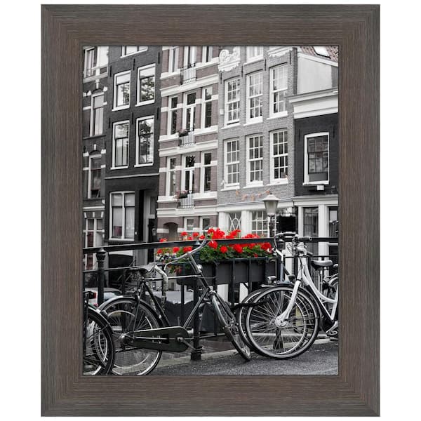 Amanti Art 11 in. x 14 in. Hardwood Chocolate Narrow Wood Picture Frame Opening Size