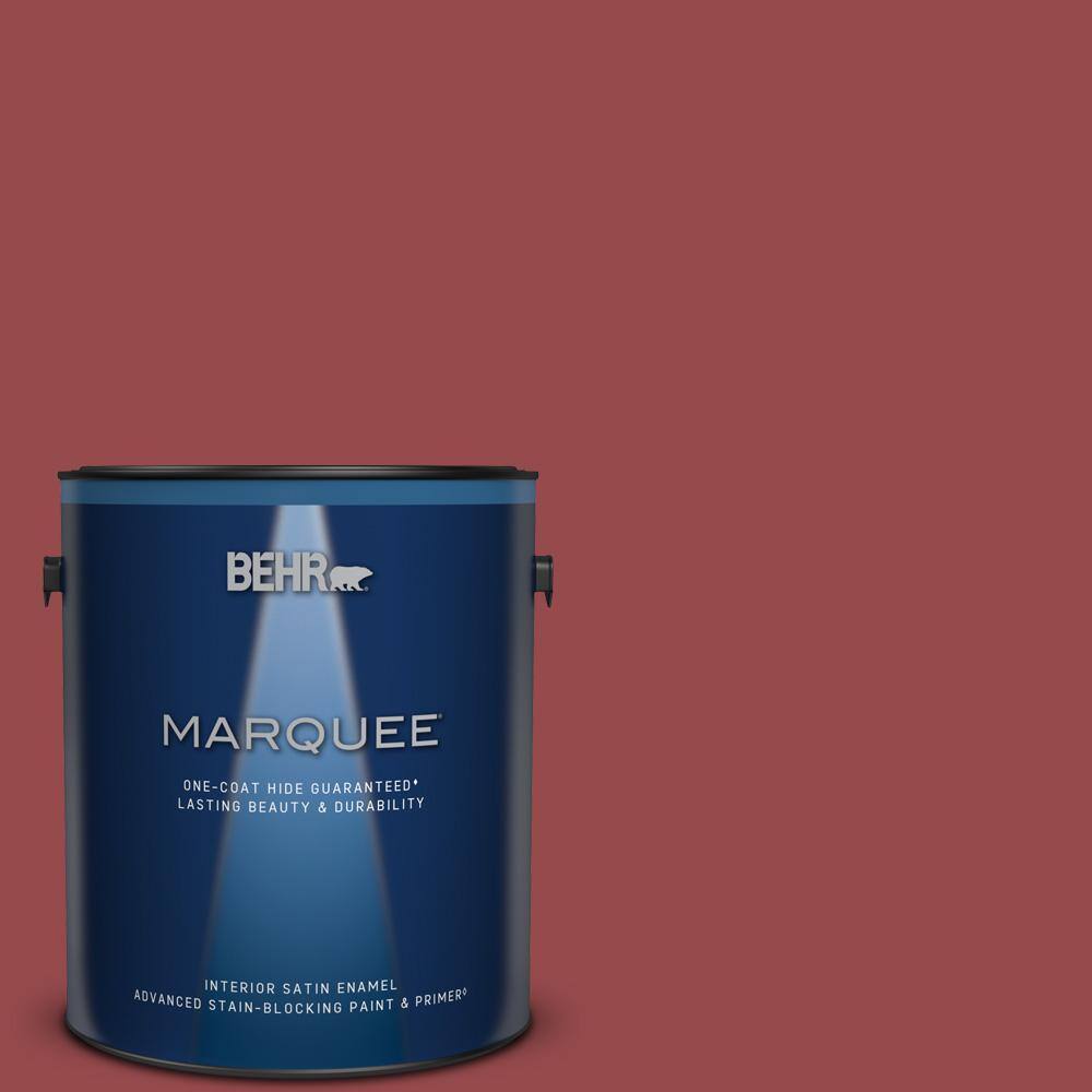 1 gal. #M140-6 Circus Red Satin Enamel Interior Paint & Primer