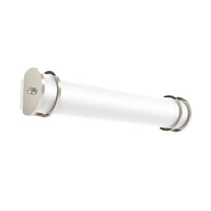 24.75 in. Brushed Nickel 3-CCT Integrated LED Bathroom Vanity Light Bar With Frosted Acrylic Shade, 1750Lumens