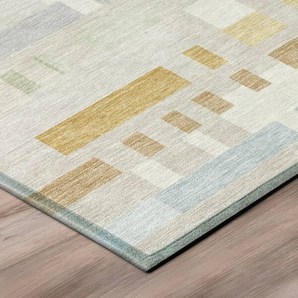 Chantille Machine Washable Indoor/Outdoor Abstract ACN3051 Linen 3 ft. x 5 ft. Area Rug