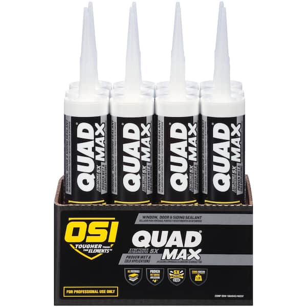 QUAD Max 9.5 fl. oz. White #005 Exterior, Window, Door, and Siding Caulk Sealant (12-pack)