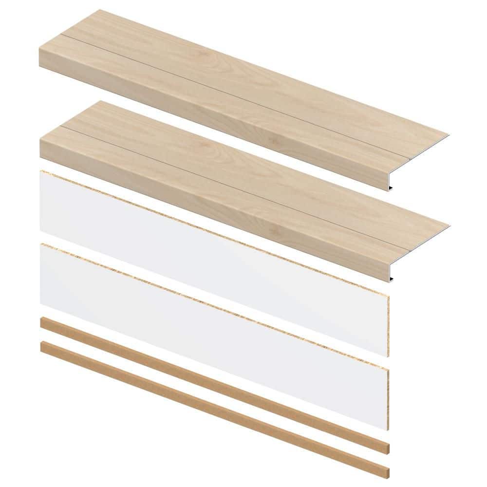 Sea Island Oak 8mm x 46in x 12in Exact Match Large Square Nose Stair Tread + Riser Combo Kit (2-Pack) price history on PriceWatchPro