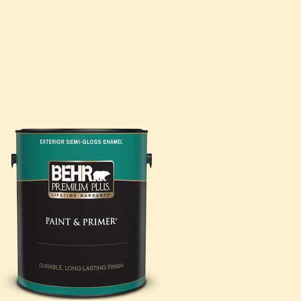 BEHR PREMIUM PLUS 1 gal. #P280-1 Summer Bliss Semi-Gloss Enamel Exterior Paint & Primer