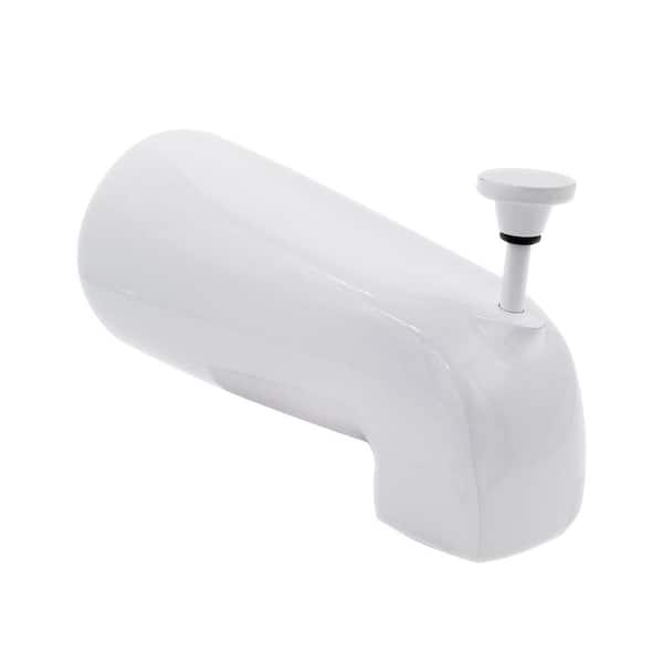Westbrass 5-1/2 in. Brass Nose Diverter Tub Spout, Powder Coat White