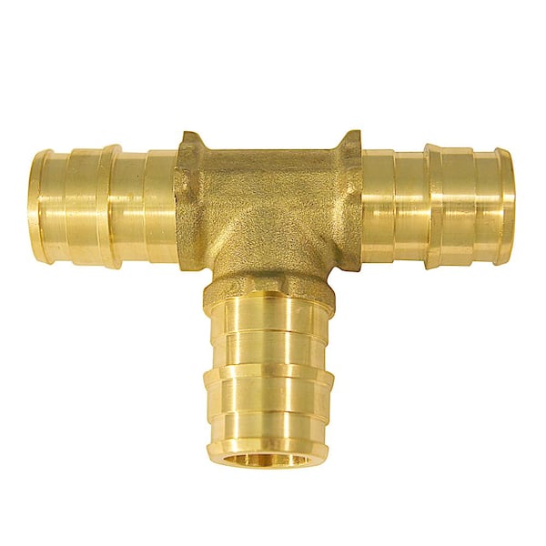 2pcs PEX Fittings, 1/2 Inch Tee Brass Fittings, Barb Crimp PEX Pipe Fitting  For PEX Pipe Plumbing Projects