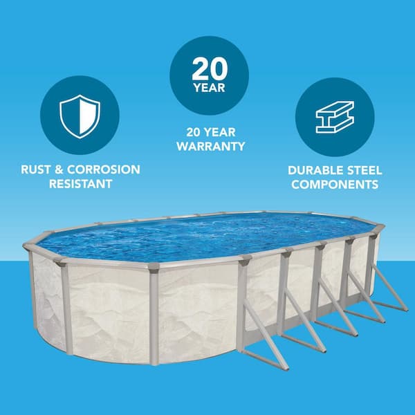 Independence 16 ft. x 32 ft. Oval 52 in. Deep Hard Sided Above Ground Starter Pool Package