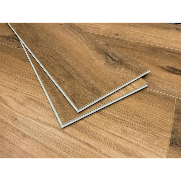 Take Home Sample - Paragon Caliber Brown 20 MIL x 9 in. W x 60 in. L Click Lock Waterproof Vinyl Plank Flooring