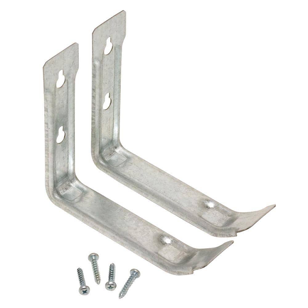 Everbilt 8-3/4 in Zinc-Plated Steel Wall Mount Utility Brackets (2-Pack)  20lbs 18016 - The Home Depot