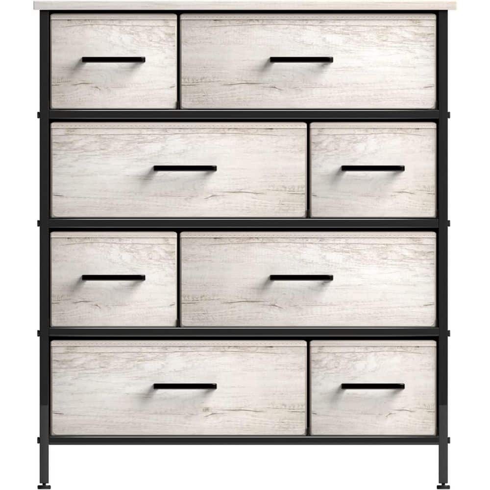 Greige Steel Frame Horizontal Nursery Dresser with Soft Close Drawers