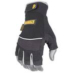 Fingerless Synthetic Palm Performance Work Glove - Large