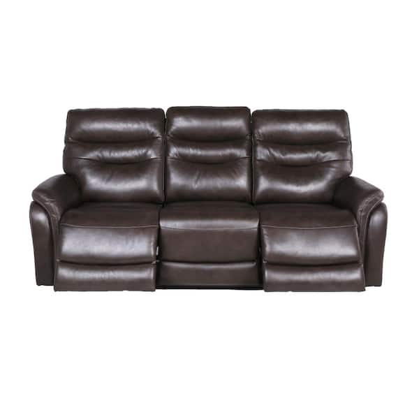 Steve Silver Fortuna 3 Seat Dark Brown, Dark Brown Leather Recliner Couch
