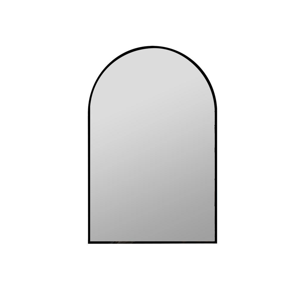 24 in. W x 36 in. H Arch WallMounted Mirror Dressing Mirror with Black