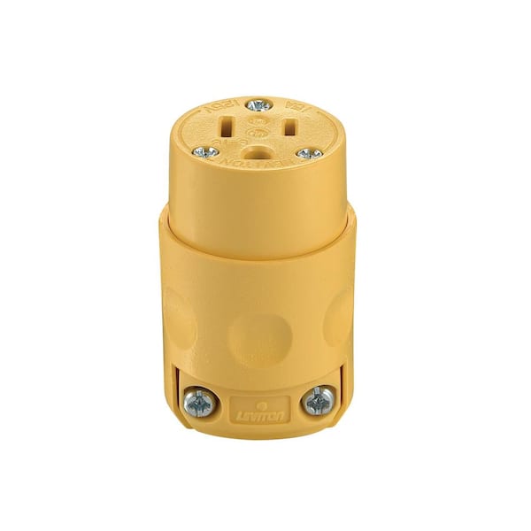 Leviton 15 Amp 125-Volt Grounding Connector, Yellow