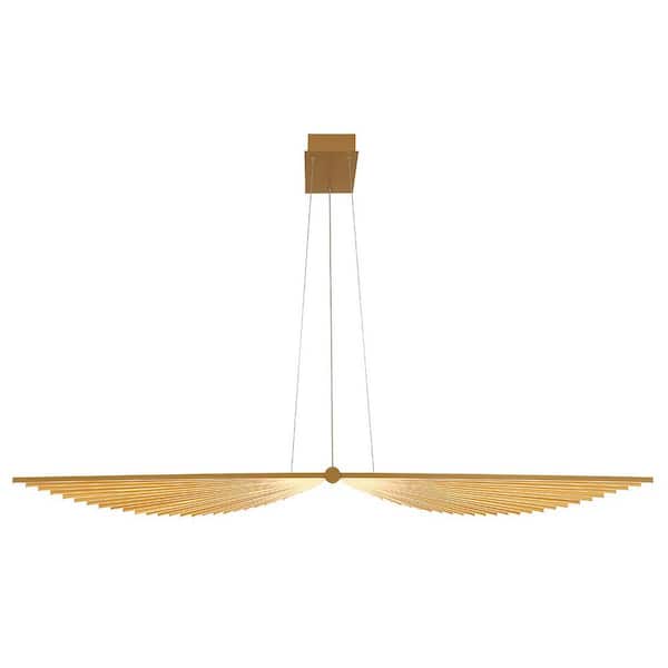 Eurofase Seraph 100-Watt Integrated LED Gold Linear Chandelier