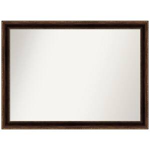 Corded Bronze 42 in. W x 31 in. H Non-Beveled Bathroom Wall Mirror in Bronze