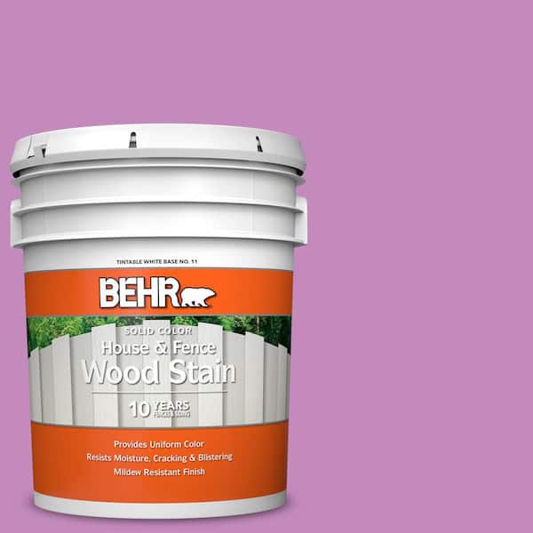 BEHR 5 gal. #P110-4 Rock Star Pink Solid Color House and Fence Exterior Wood Stain
