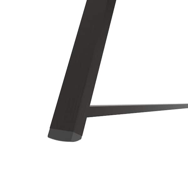 2-Person Dark Brown Metal Patio Swing A-Shaped Frame Outdoor Swing Chair with Adjustable Canopy and Cushion