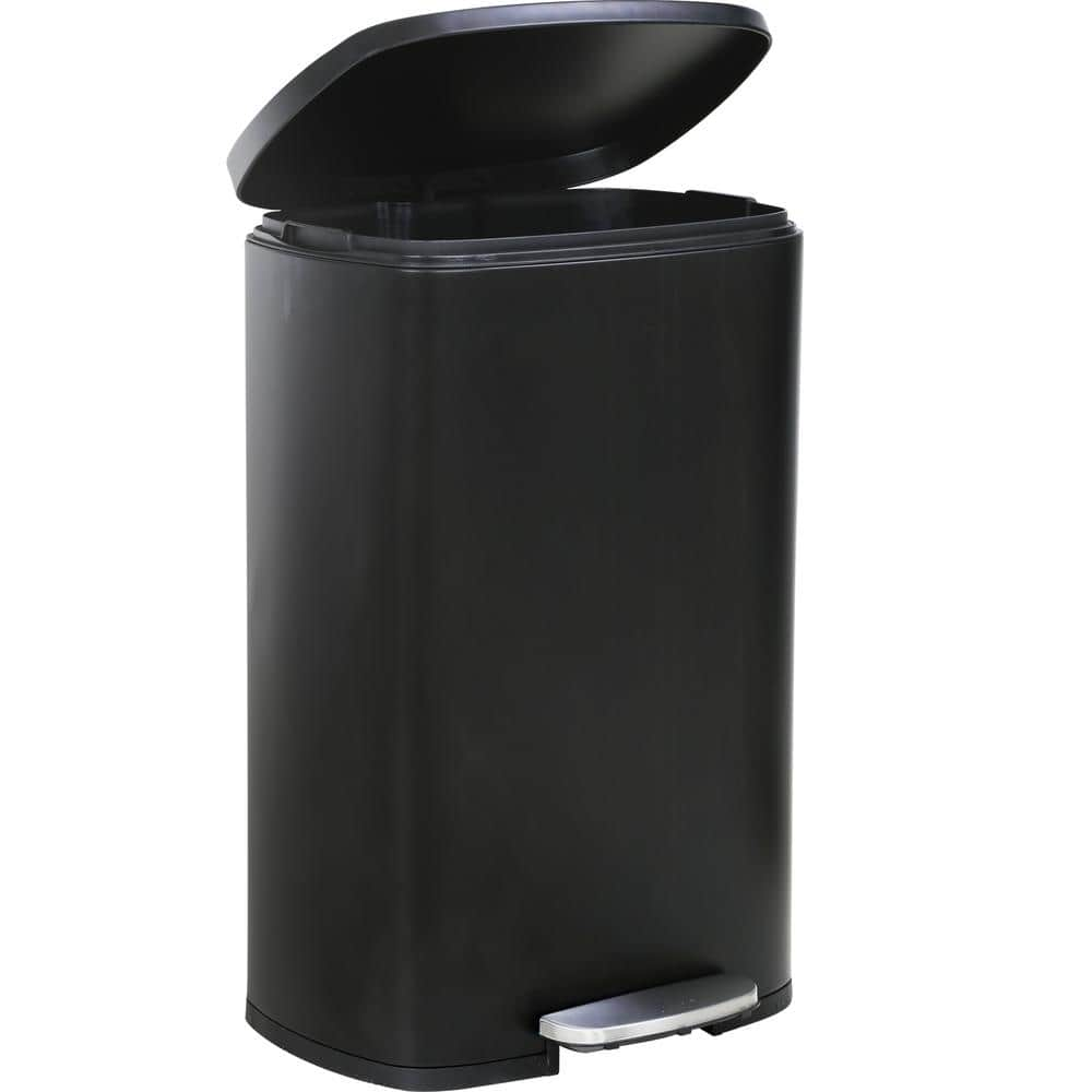 Furniture of America Turner 13 Gal. Black Stainless Steel Household ...