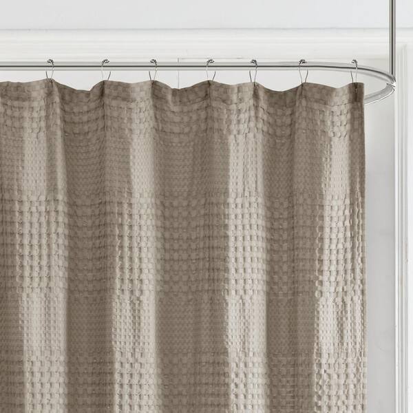 Madison Park Eider Taupe 72 In Super, Solid Shower Curtain