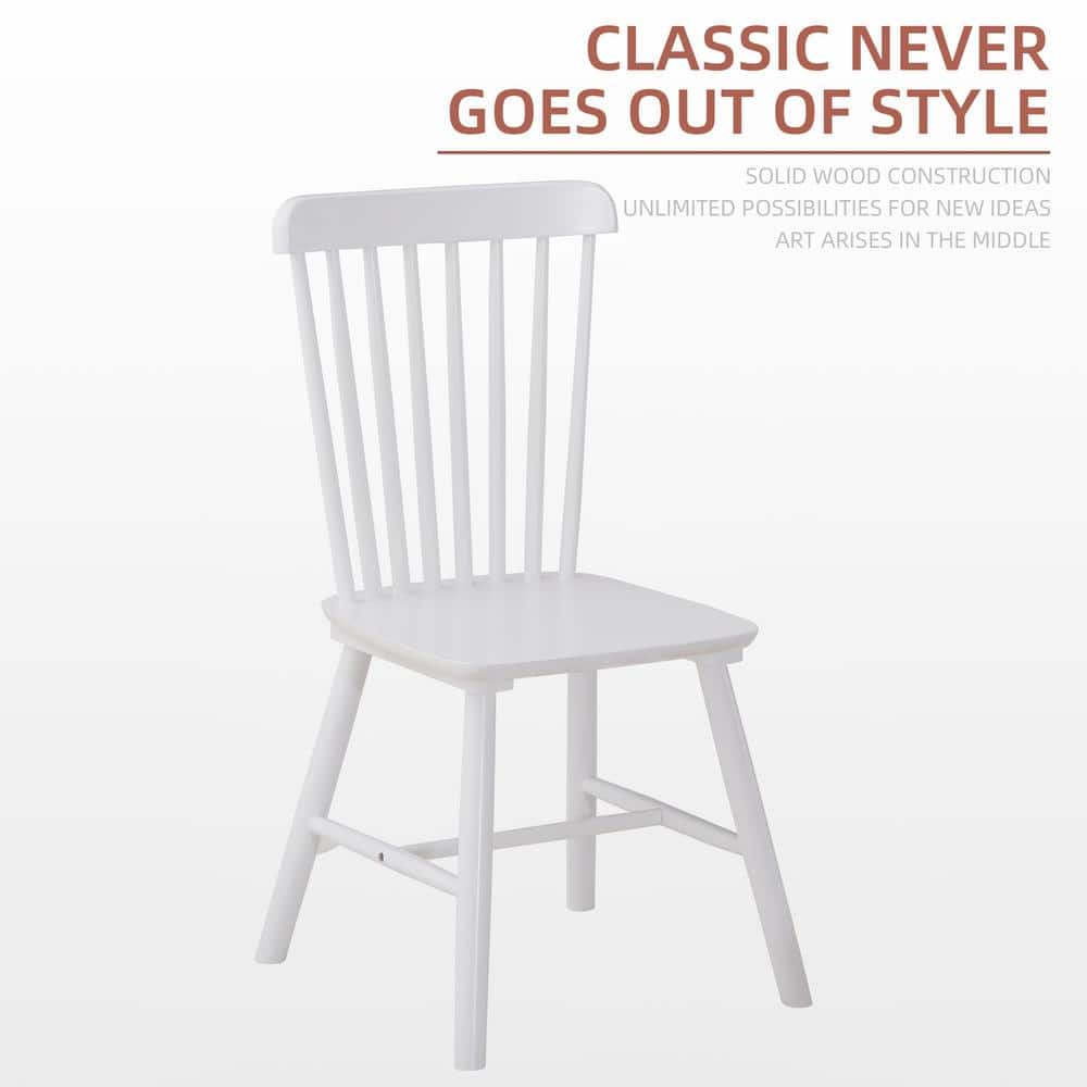 Gracie Oaks Windsor 15.7" Wide Solid Wood Slat Back Dining Chair (Set of 4)