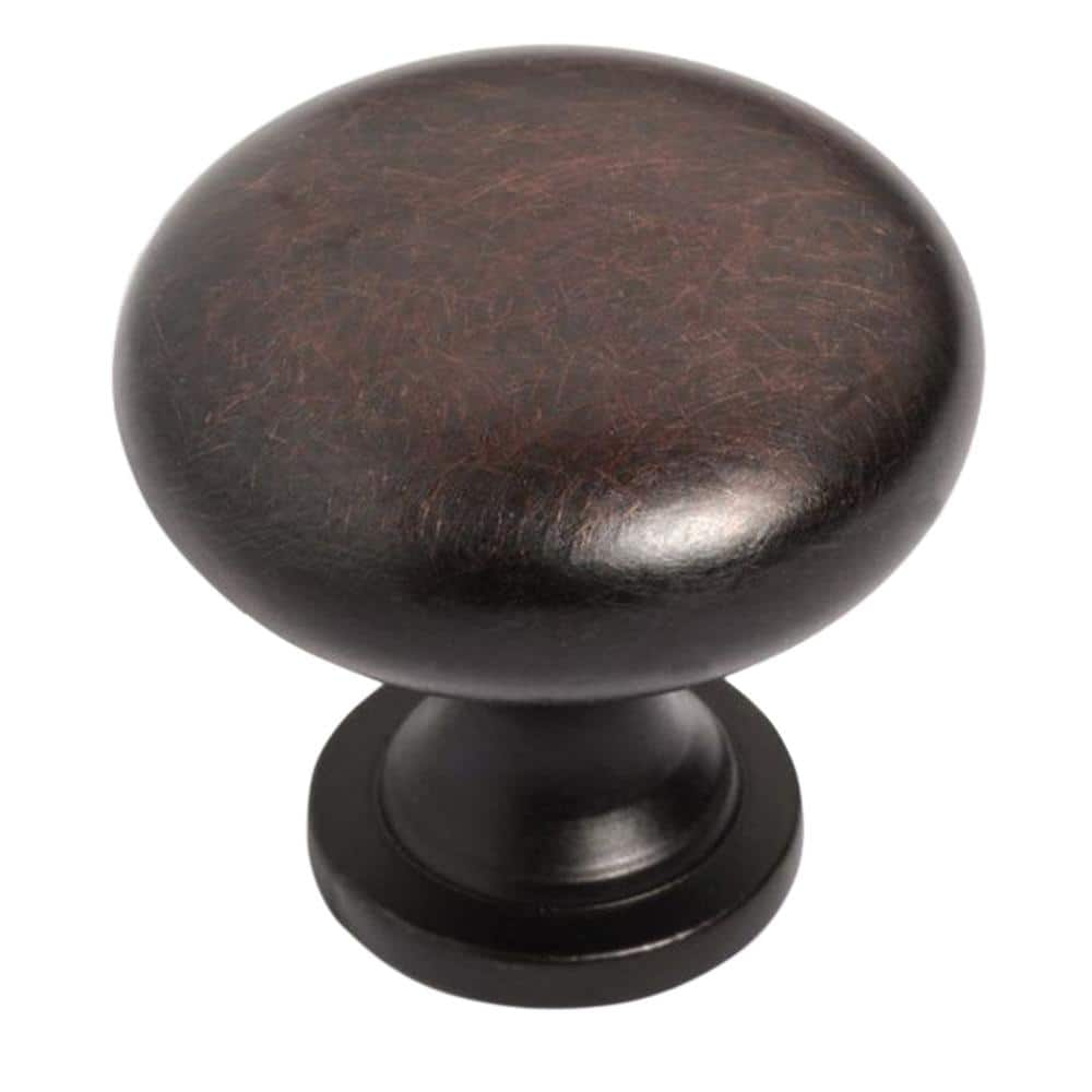 Dynasty Hardware 1-1/4 in. Oil Rubbed Bronze Mushroom Cabinet Knob (25 ...