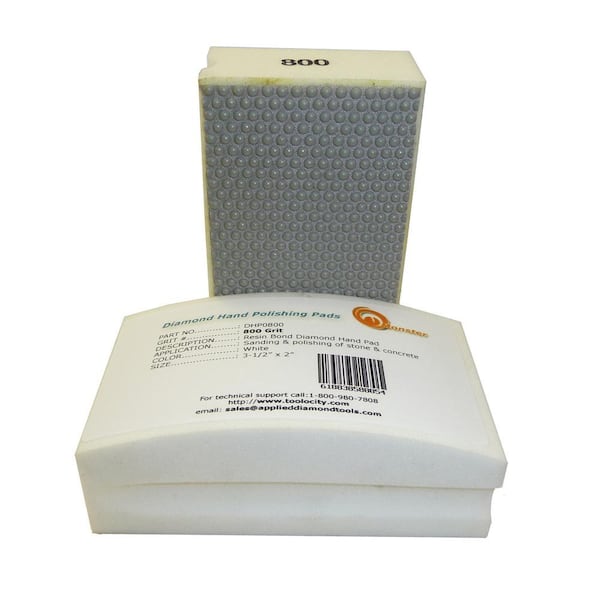 800-Grit Diamond Hand Polishing Pads Block Type