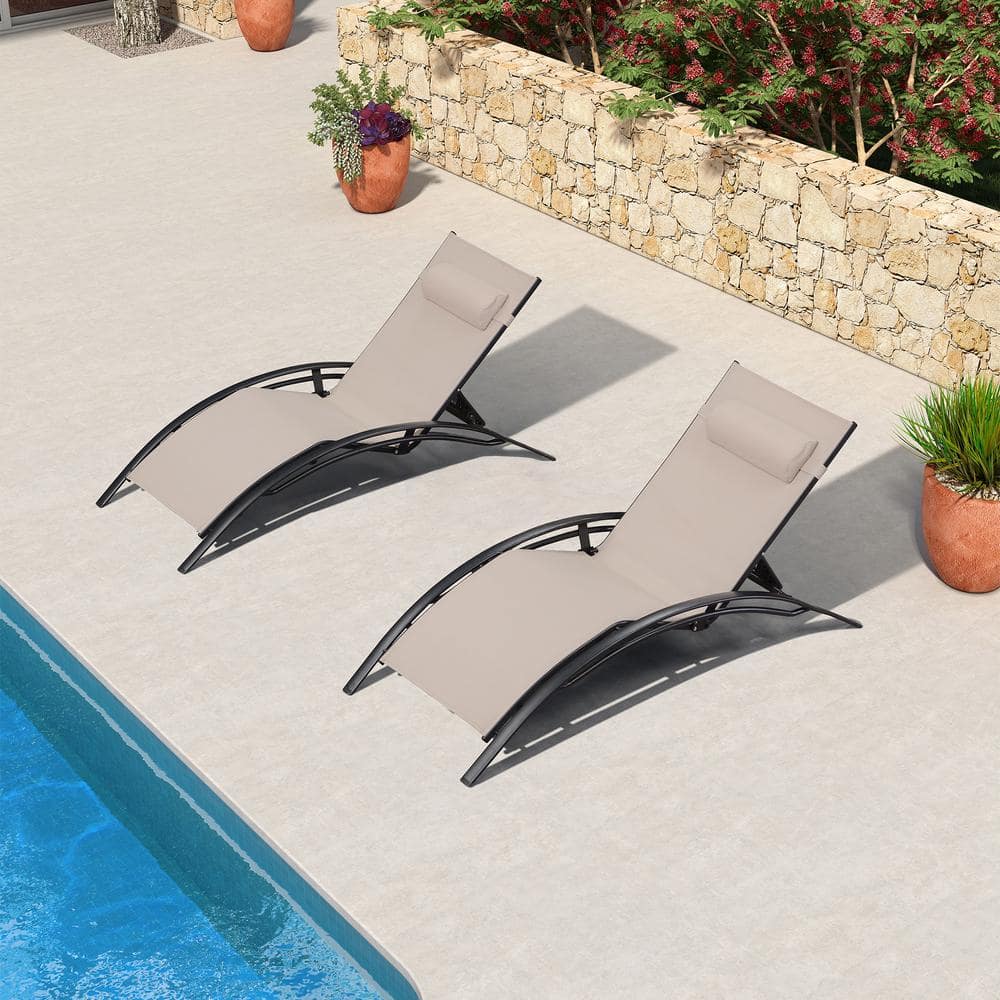 Oversized Chaise Lounge Outdoor Beach Pool Sunbathing Lawn Lounger Recliner Chair price history on PriceWatchPro