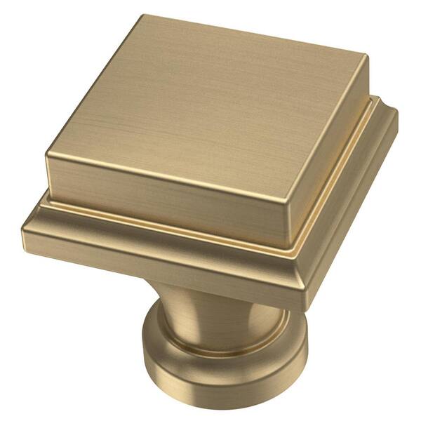 Champagne Bronze Cabinet Knob 25 mm Liberty Regal Square 1 in. 12 pack 