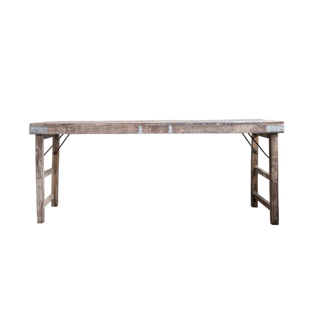 Backyard Farmer Brown Reclaimed Wood Folding Table with Tin Patches price history on PriceWatchPro