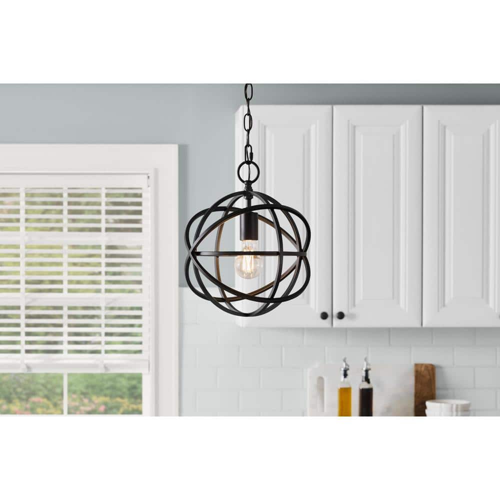 Sarolta Sands 1-Light Black Mini Pendant Light Fixture with Caged Orb Metal Shade price history on PriceWatchPro