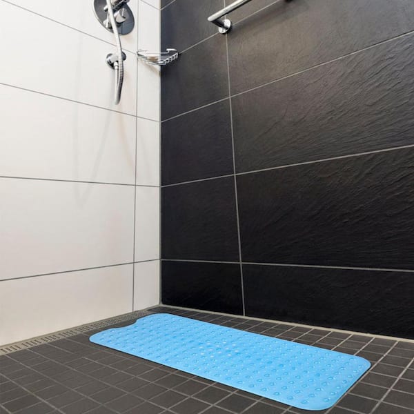 Shower Mat , Bath Mat for Tub, 39.4 x 15.8 Inch Bath Mats for Bathroom &  Bathtub Mat Non Slip, Superior Grip&Drainage 