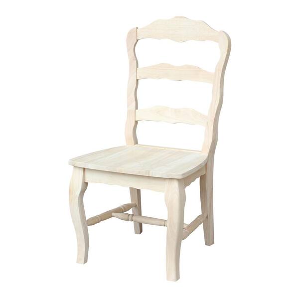 International Concepts Versailles Unfinished Wood Side Chair