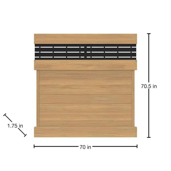 Barrette Outdoor Living Horizontal 6 ft. H x 6 ft. W White Vinyl Privacy Fence Panel (Unassembled)