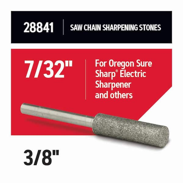 7/32 in. Sharpening Stones (3-Pack) for Suresharp Handled Grinder, for 3/8 and 0.404 in. Saw Chain 28841