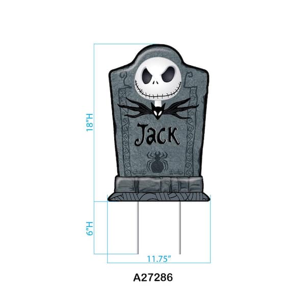 24 in. Jack Skellington Metal Tombstone 24RZ27286 - The Home Depot