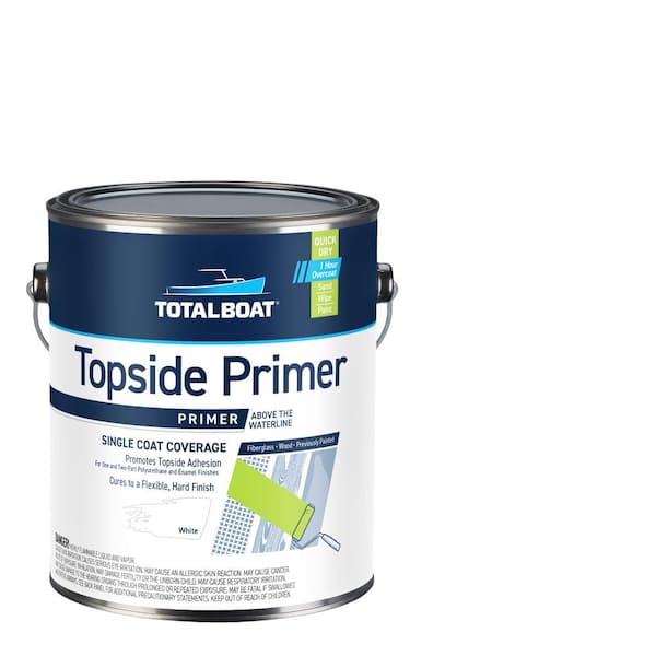 Topside Primer 1 Gal. Flat White Wood and Fiberglass Oil-Based Marine Paint and Primer