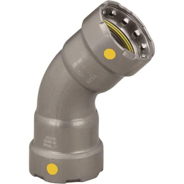 Viega MegaPressG 1-1/4 in. Press Carbon Steel 45-Degree Elbow (Gas Only)