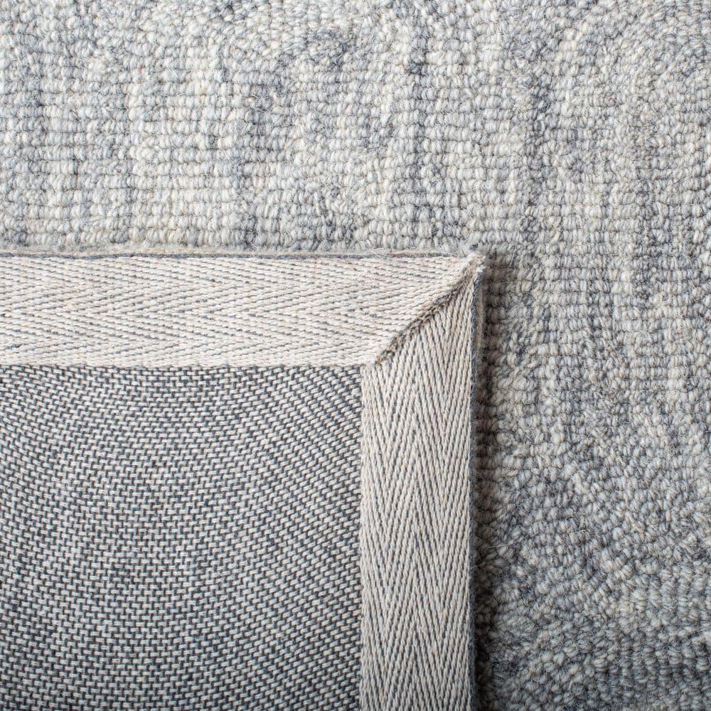 Gray Hand-Tufted Wool Reversible Runner Rug 2'3" x 9'